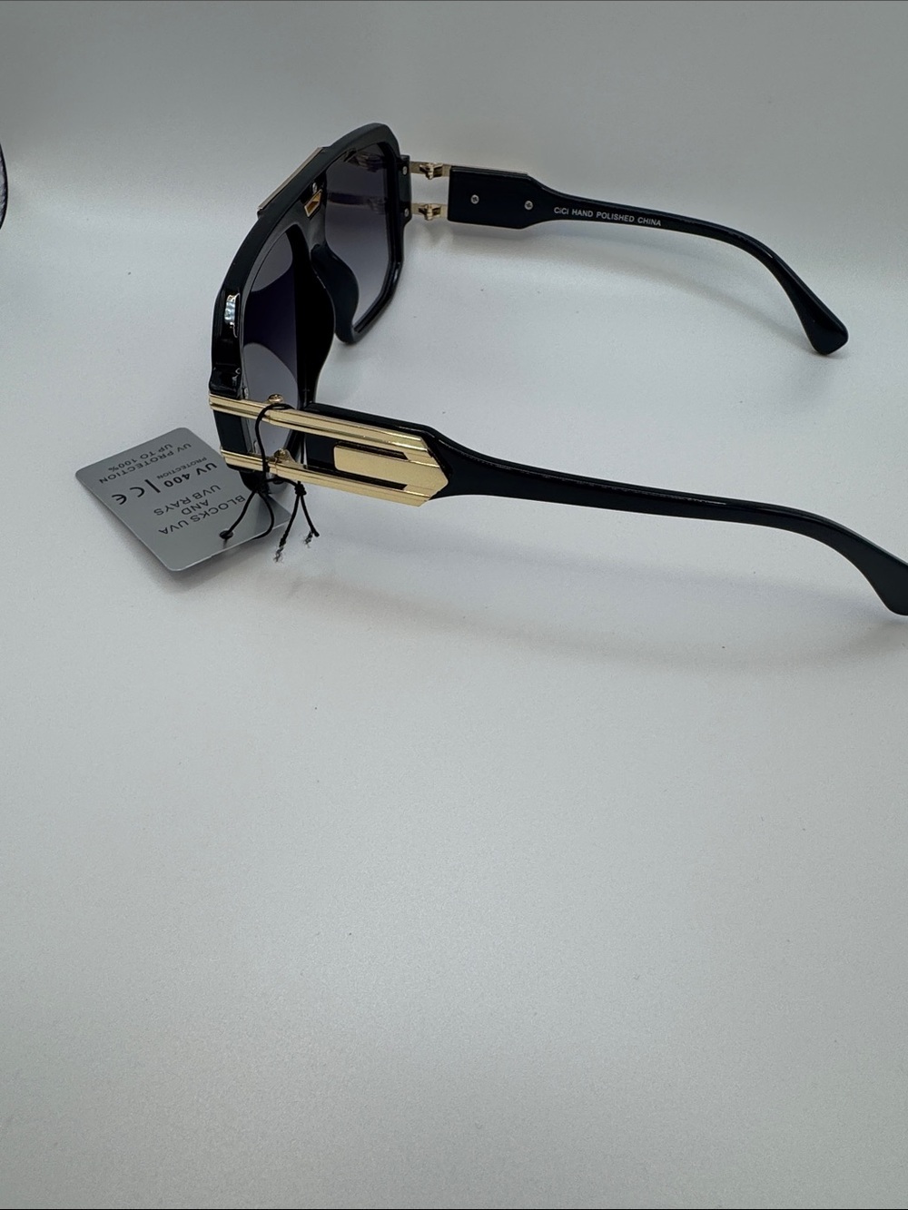 Black and Gold Men's Fashion Sunglasses - Picture 8 of 11